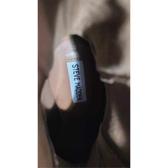 Steve Madden Women's Boot Roxie Chelsea Chunky Lug Sole Block Heel Cognac SZ 9.5 - Picture 8 of 8